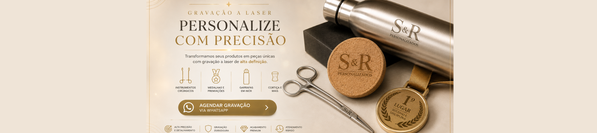 Banner gravação a laser
