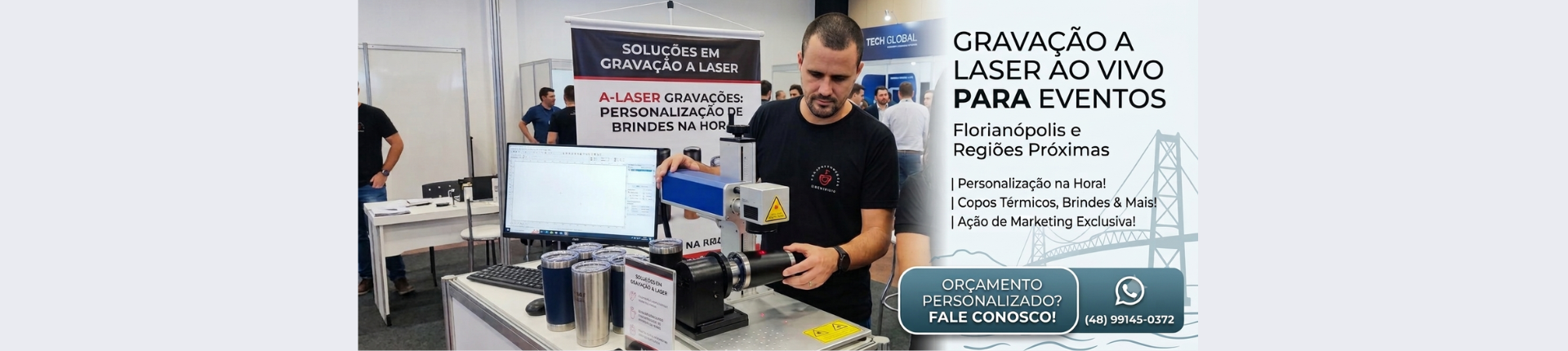 Gravação a laser ao vivo