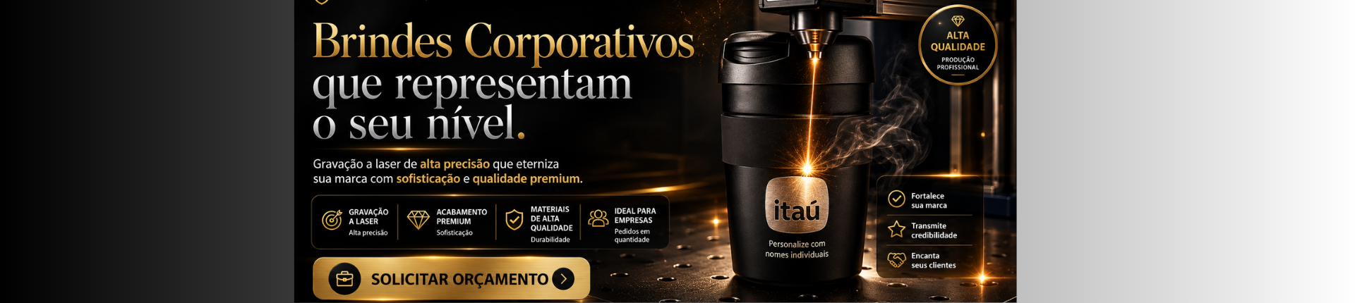 Banner brindes corporativos laser