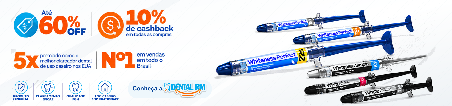 Clareador Dental Whiteness Perfect | Simple | White class