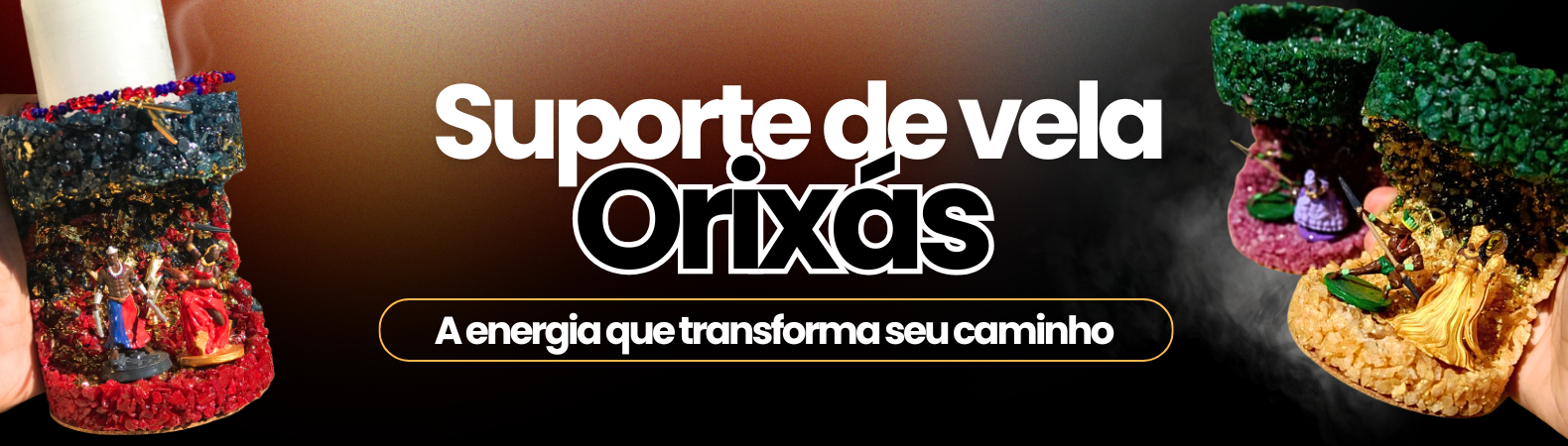 Suporte de Vela Dois Orixás
