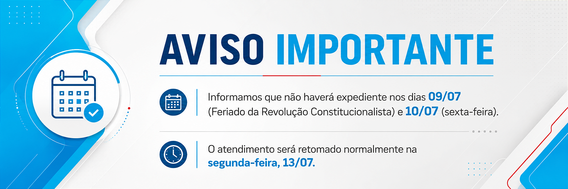 Feriado 09.07.06.2026