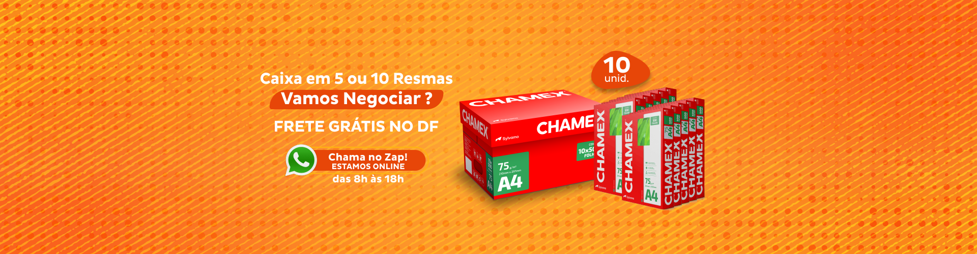 caixa com 5  resmas