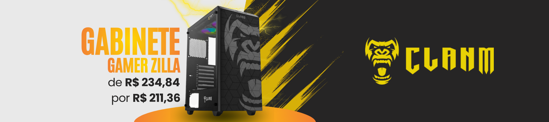 Gabinete Gamer Zilla Clanm
