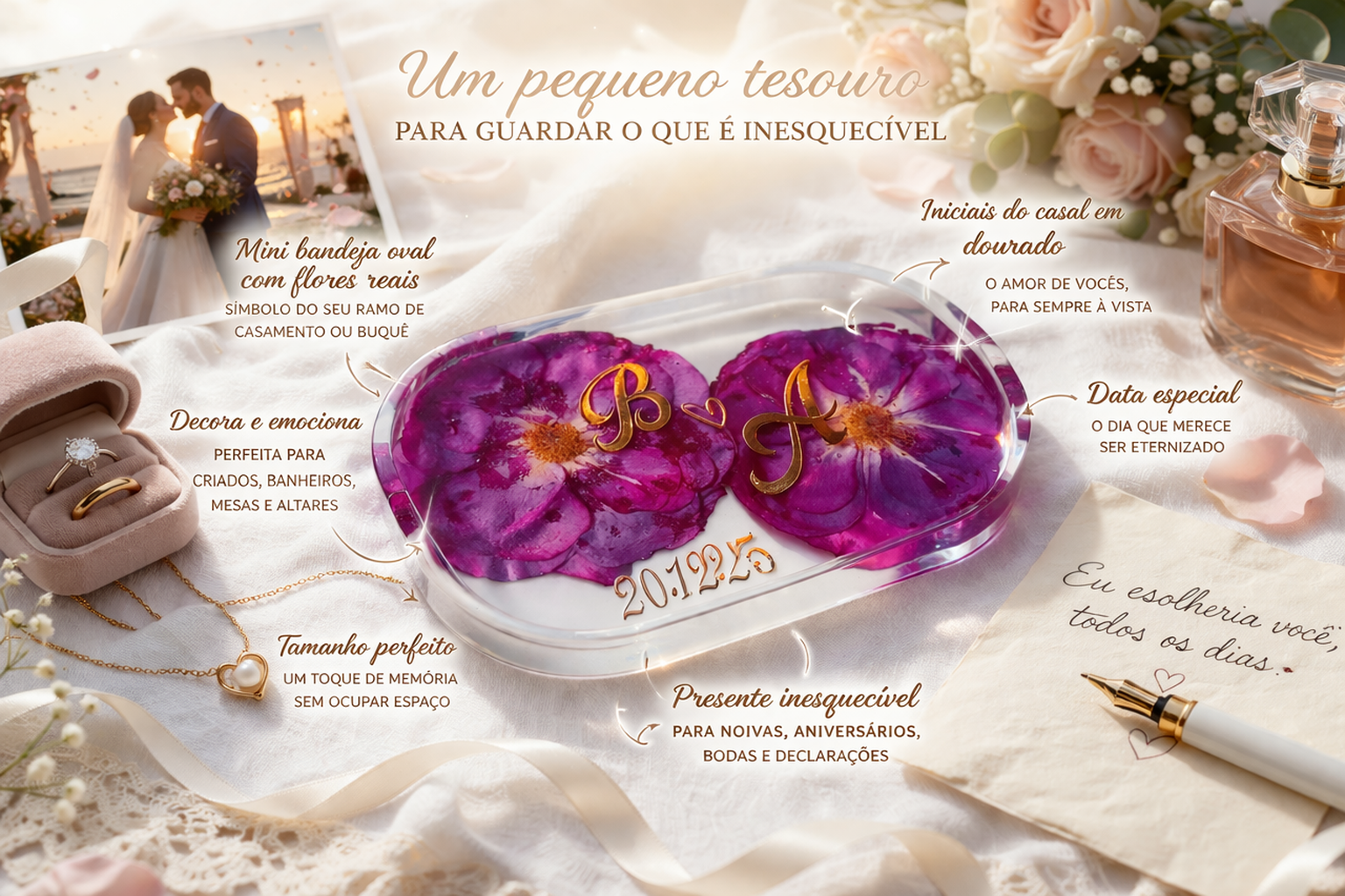 PORTA ACESSÓRIOS OVAL NOIVA