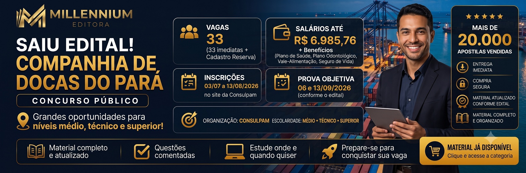 Concurso Companhia de Docas do Pará 2026