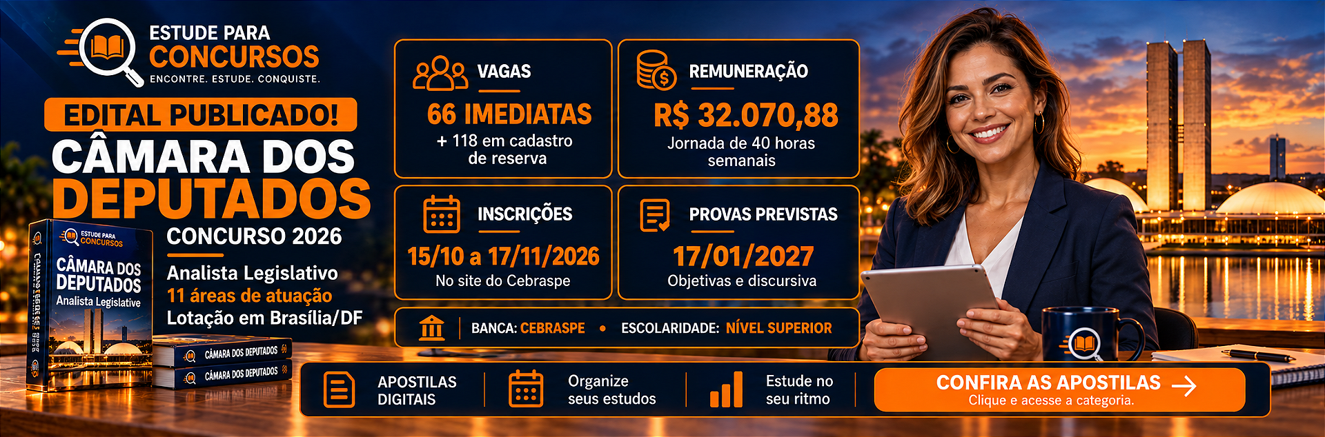 Apostila CÂMARA DOS DEPUTADOS 2026 edital