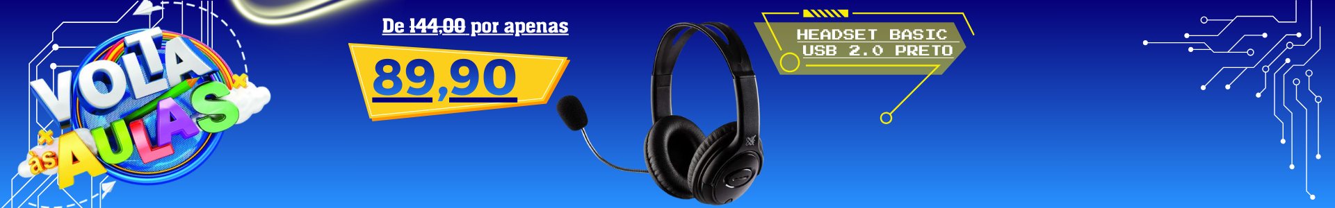 Volta as aulas - headset