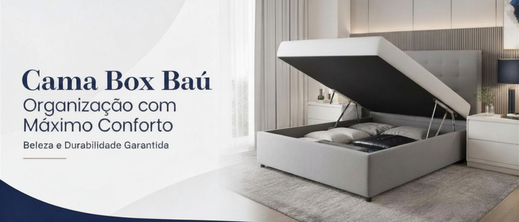 Banner vitrine categorias cama box baú