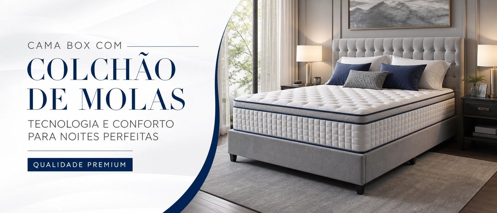 Banner categoria cama box + colchões de molas