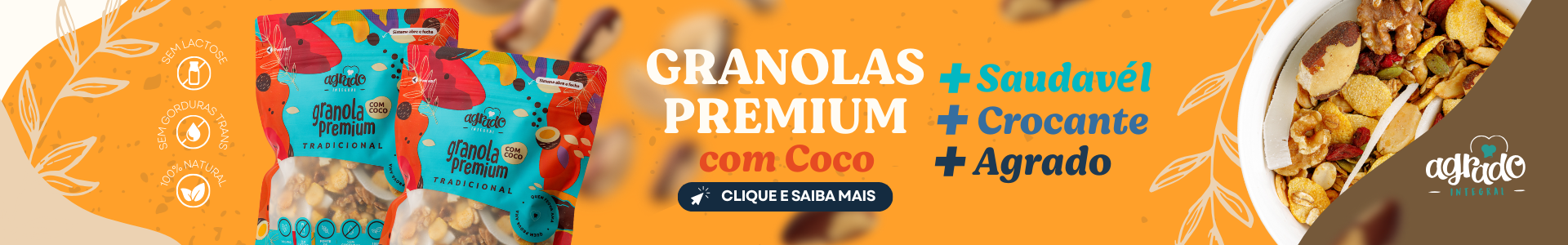 Granola premium Tradicional com Coco