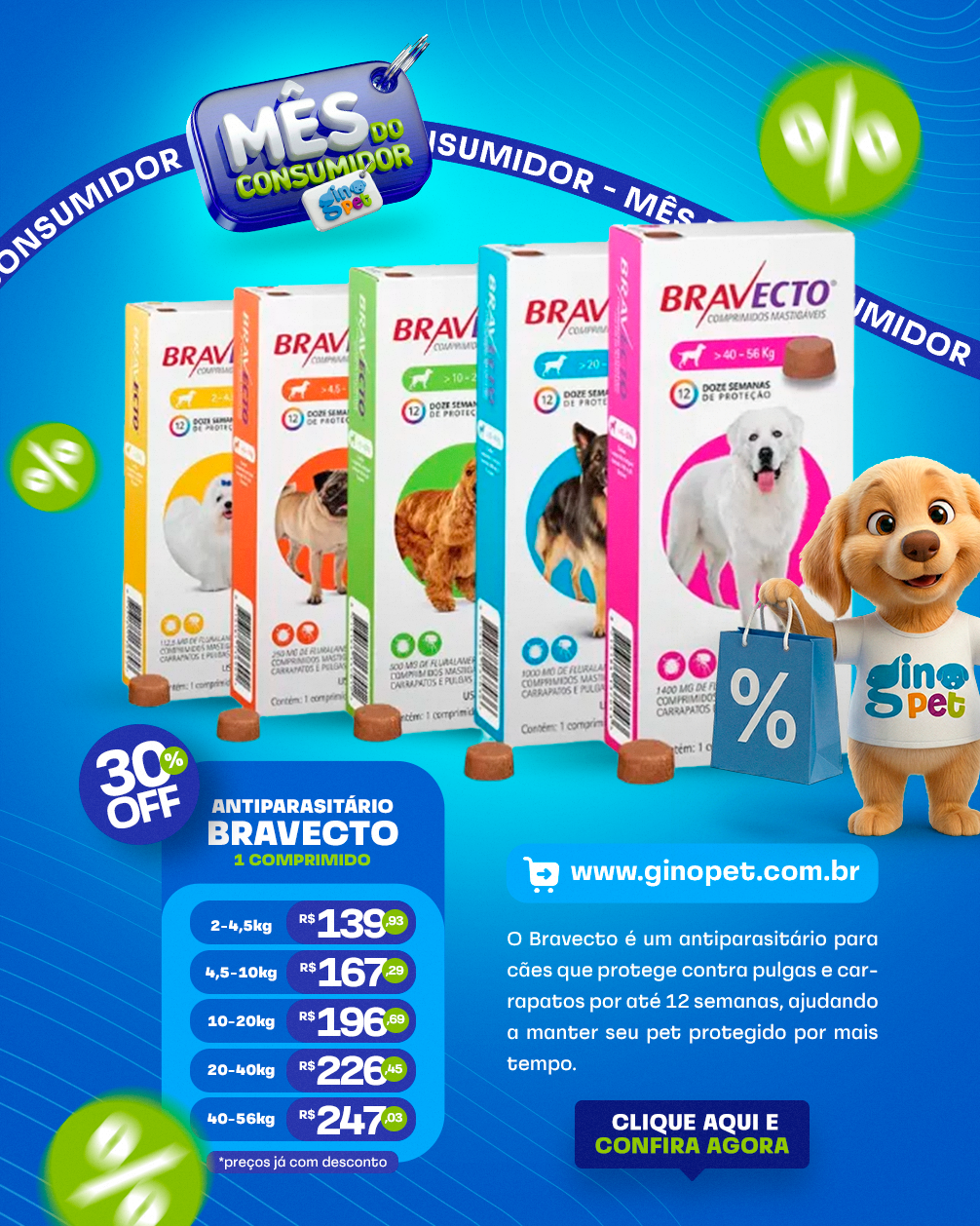 [mobile] Full banner mês do consumidor gino pet bravecto
