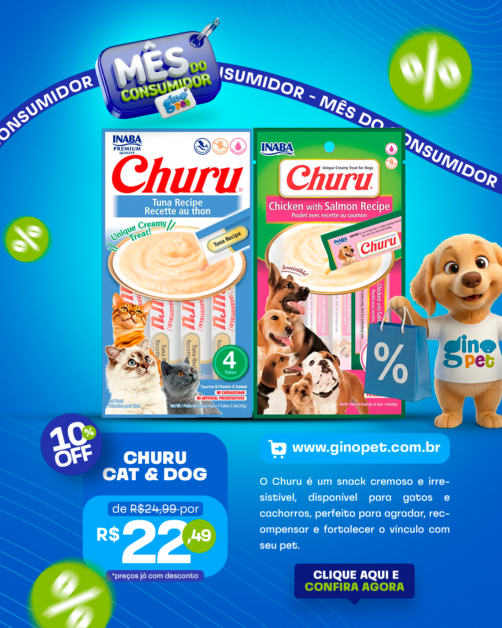 [mobile] Full banner mês do consumidor gino pet churu
