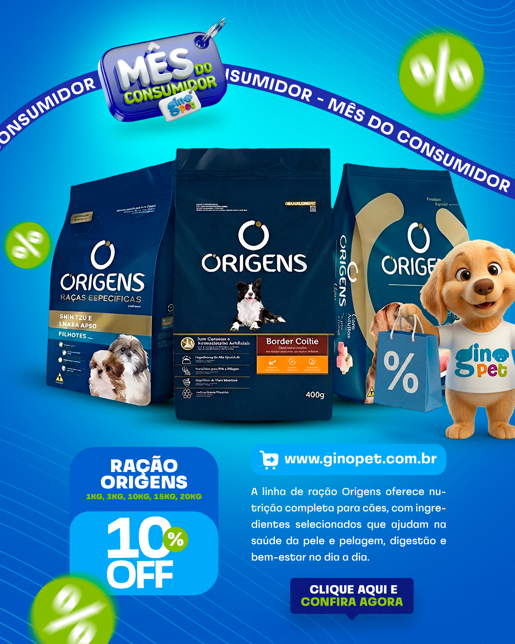 [mobile] Full banner mês do consumidor gino pet ração origens