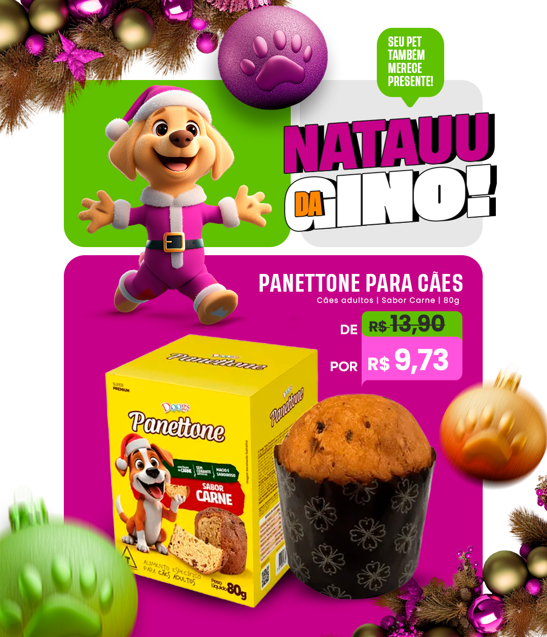[mobile] Full banner gino pet natal 2025 panettone