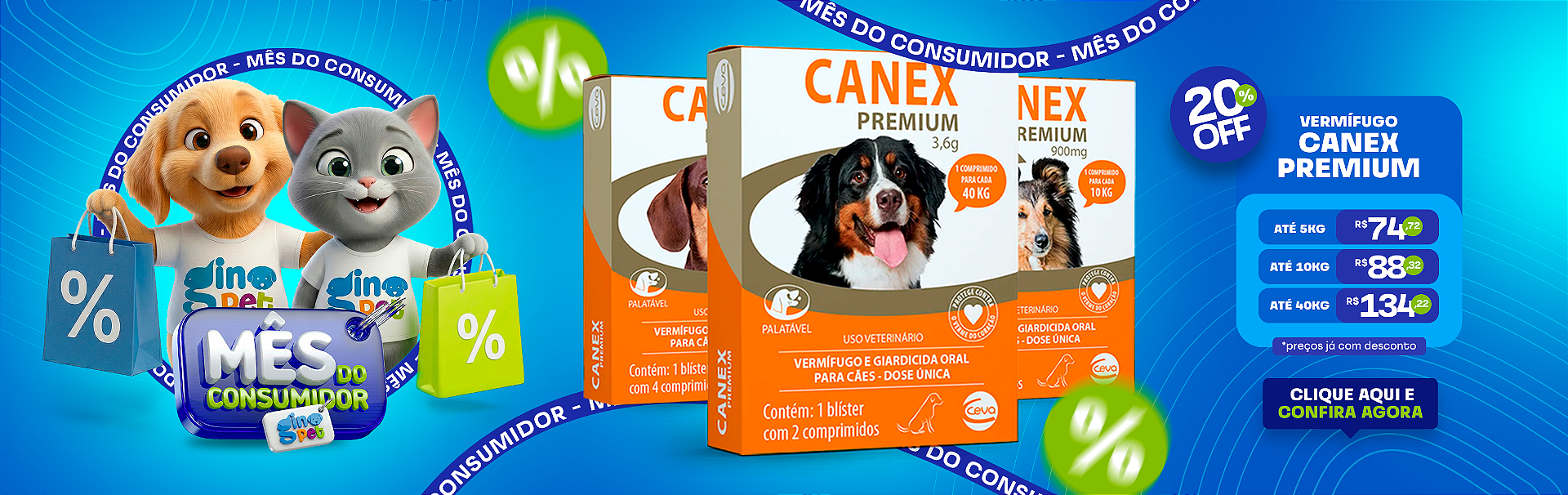 Full banner mês do consumidor gino pet canex