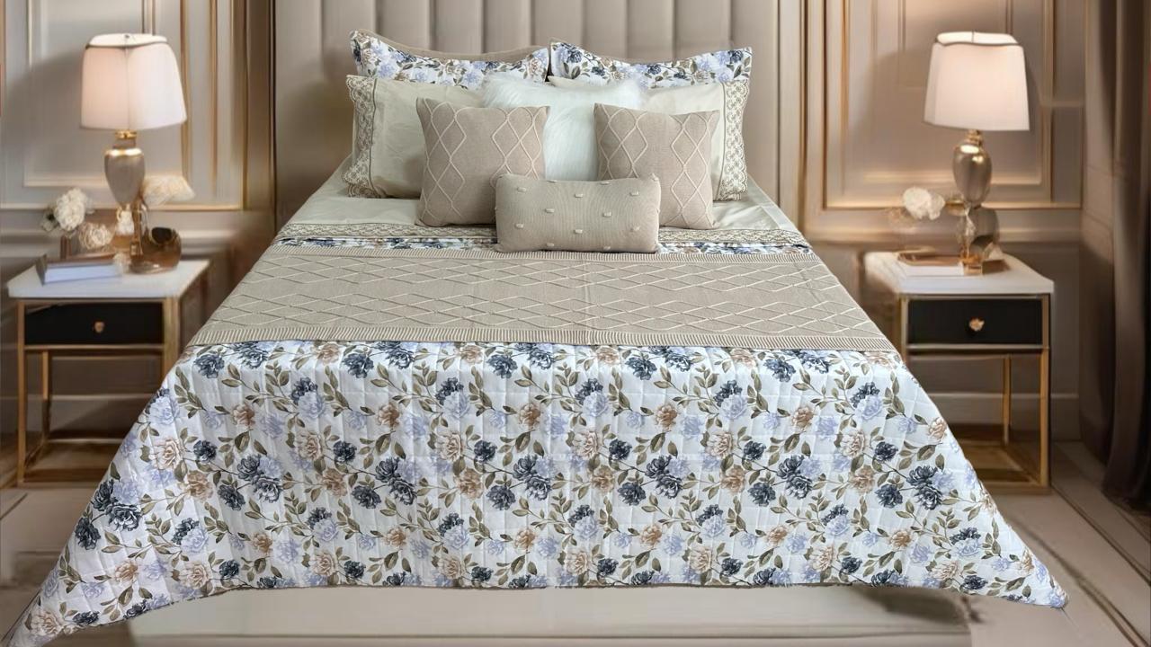 Cobre leito 100 % Algodão  3 peças