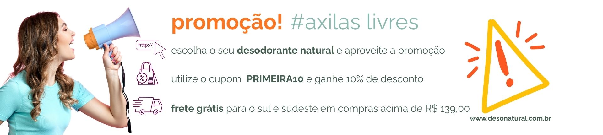 Desodorante Natural Frete Grátis