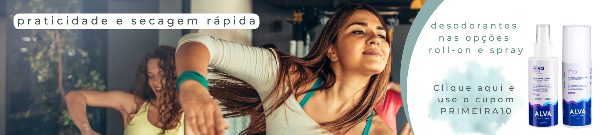 Praticidade Spray e Roll-on