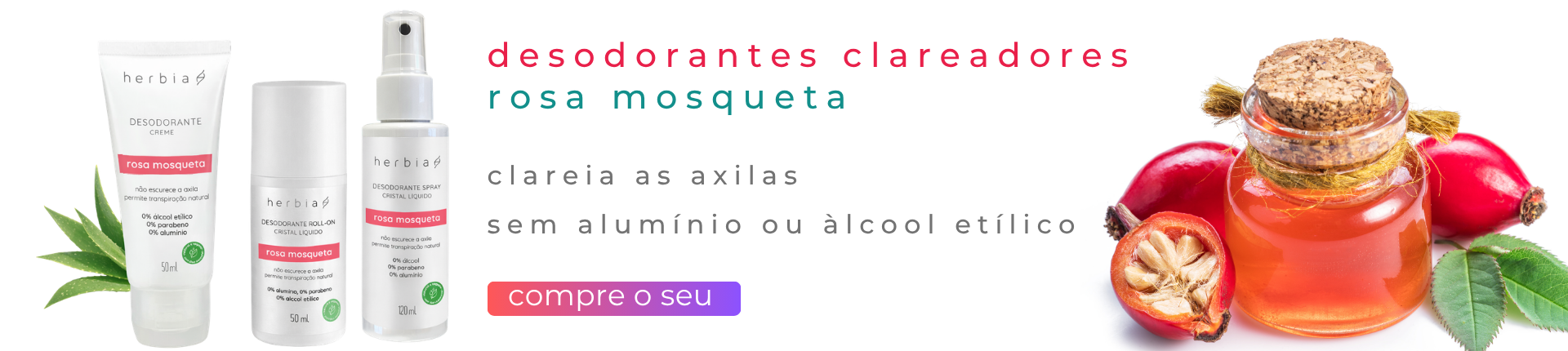 Clareadores Herbia Rosa Mosqueta