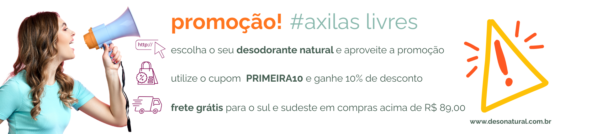 Desodorante Natural Frete Grátis