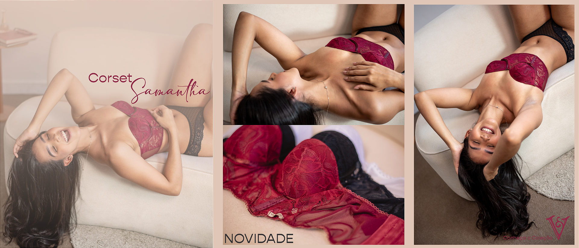 Corset Samantha com bojo com Renda e Tule Vivíssima