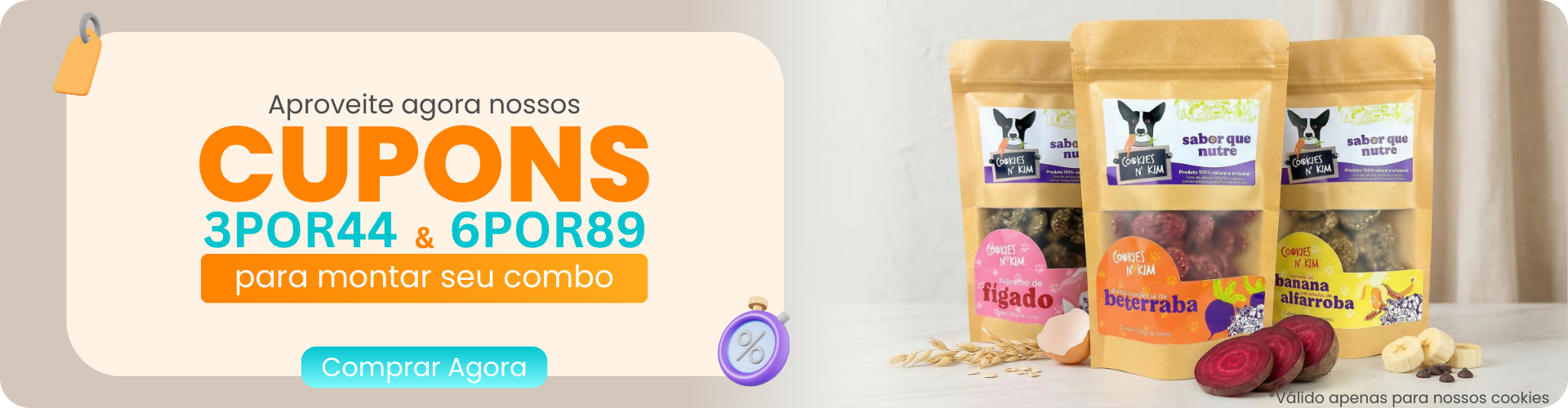 Cupons Cookies Naturais