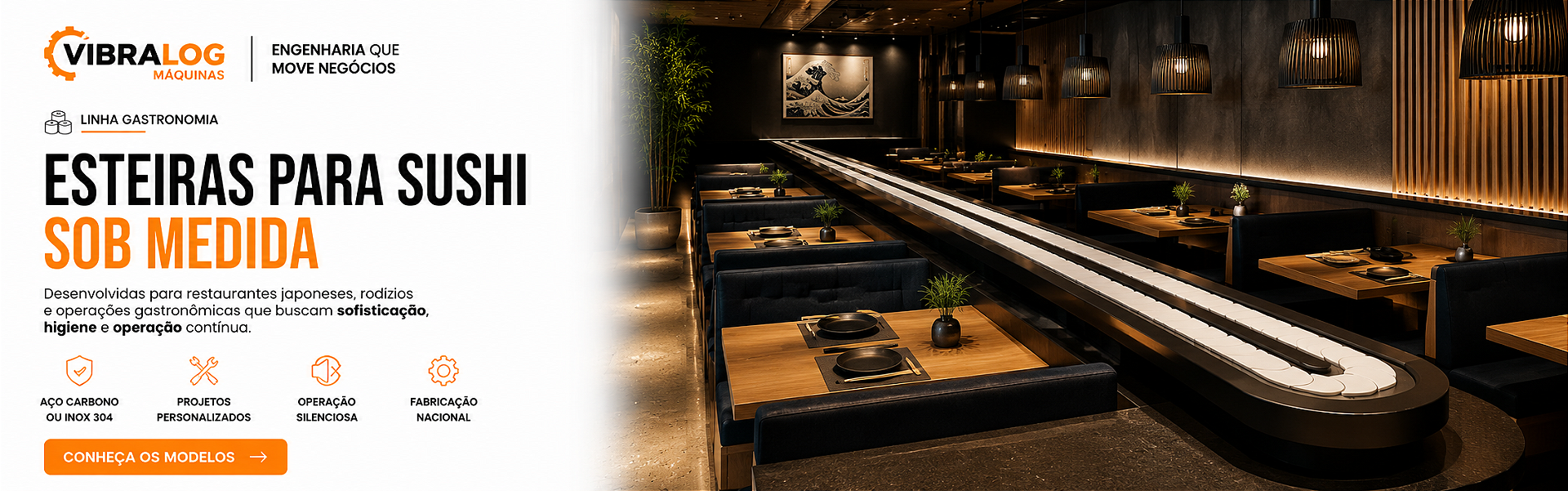 Banner Esteiras para Sushi