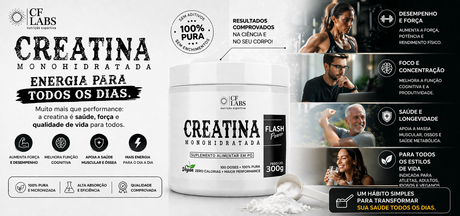 Creatina Monohidratada 300g