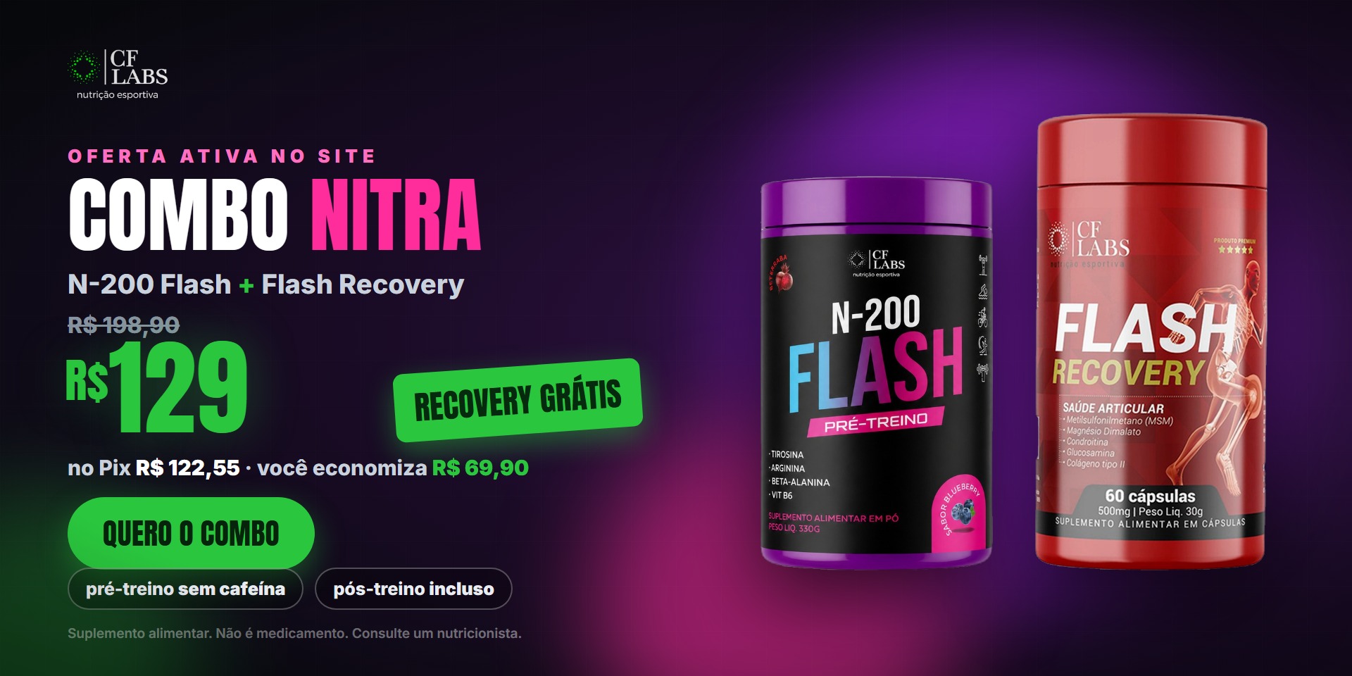 Combo Nitra - N-200 + Recovery gratis R$129