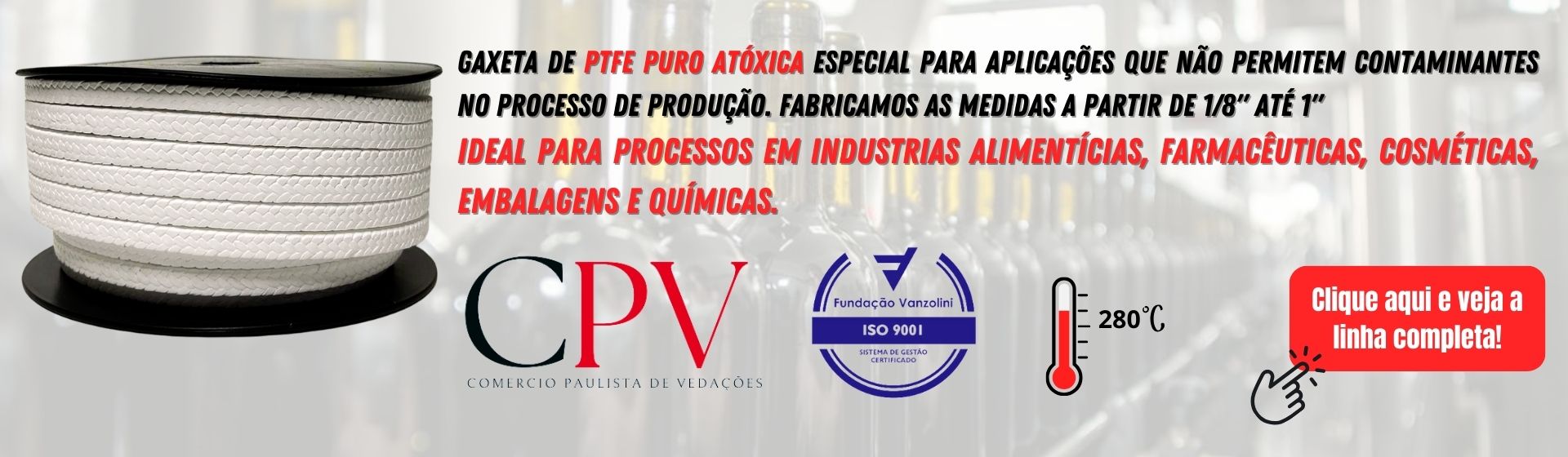 GAXETA DE PTFE PURO