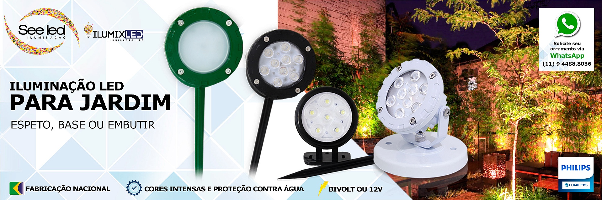 Iluminação LED Jardim