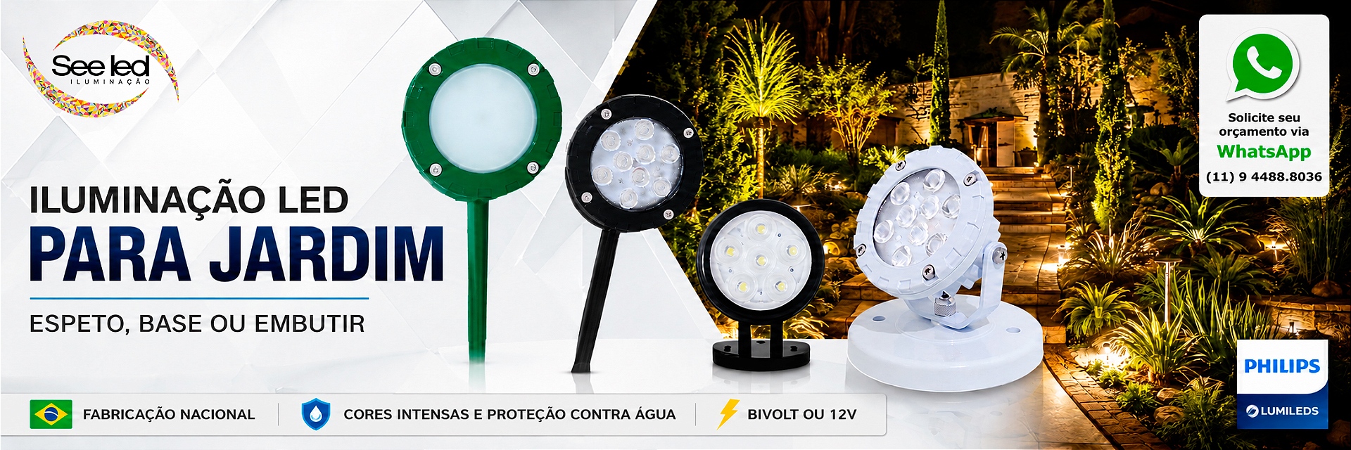 Iluminação LED Jardim