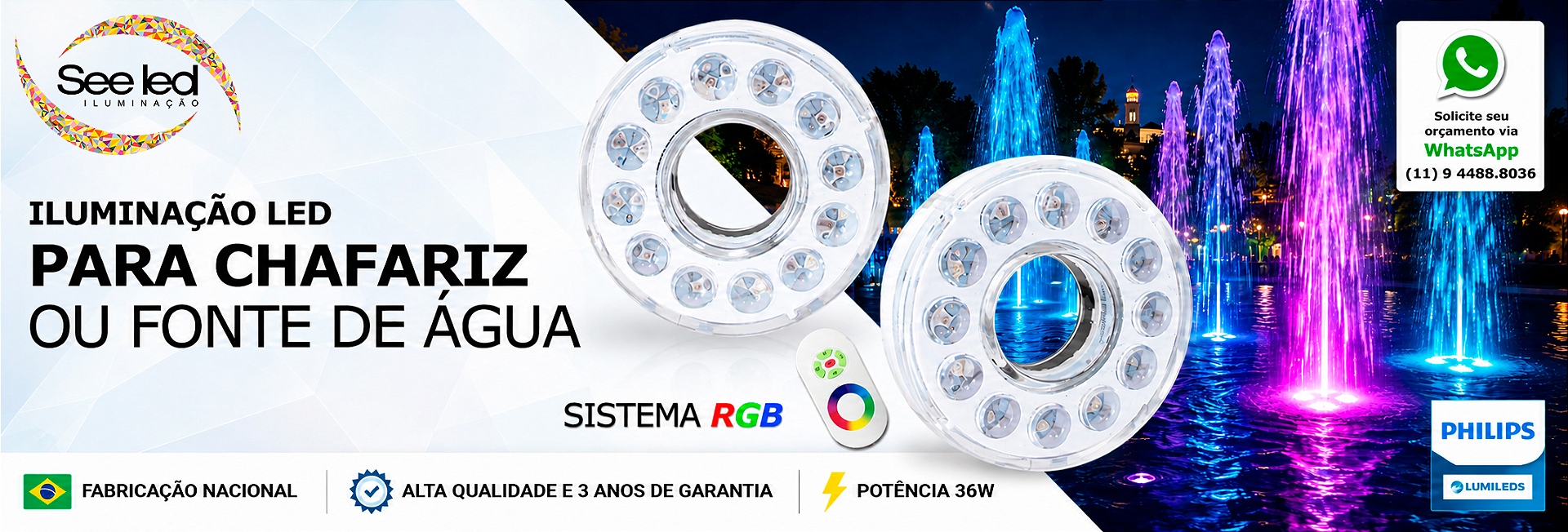 Luminária LED Chafariz
