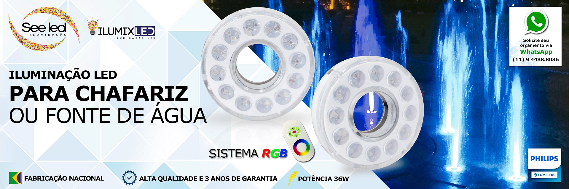 Luminária LED Chafariz