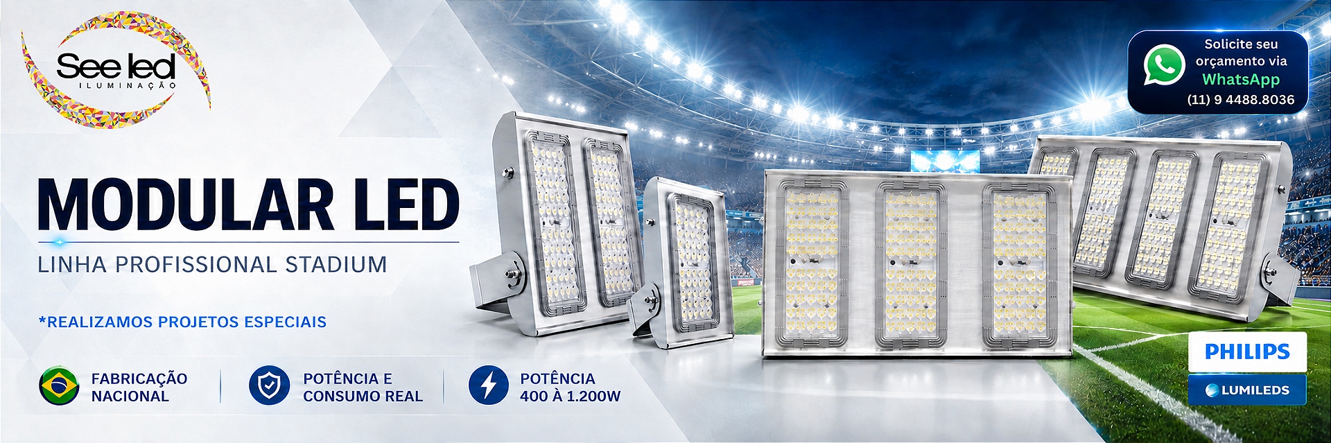 Refletor LED Modular Profissional
