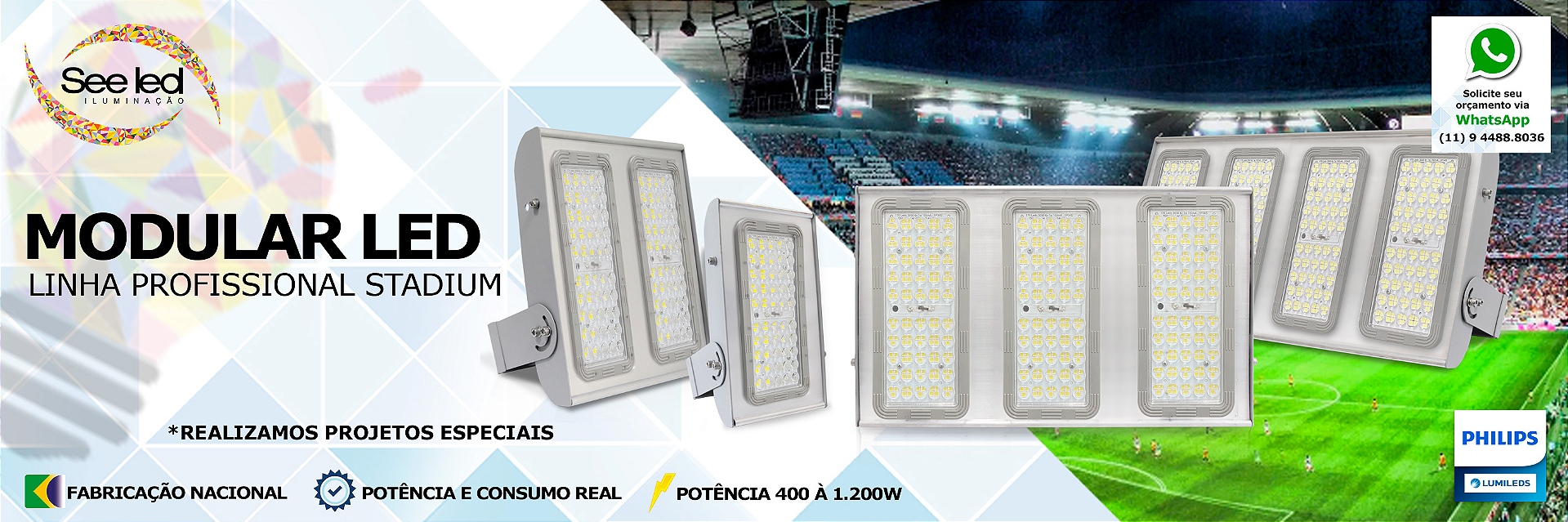 Refletor LED Modular Profissional