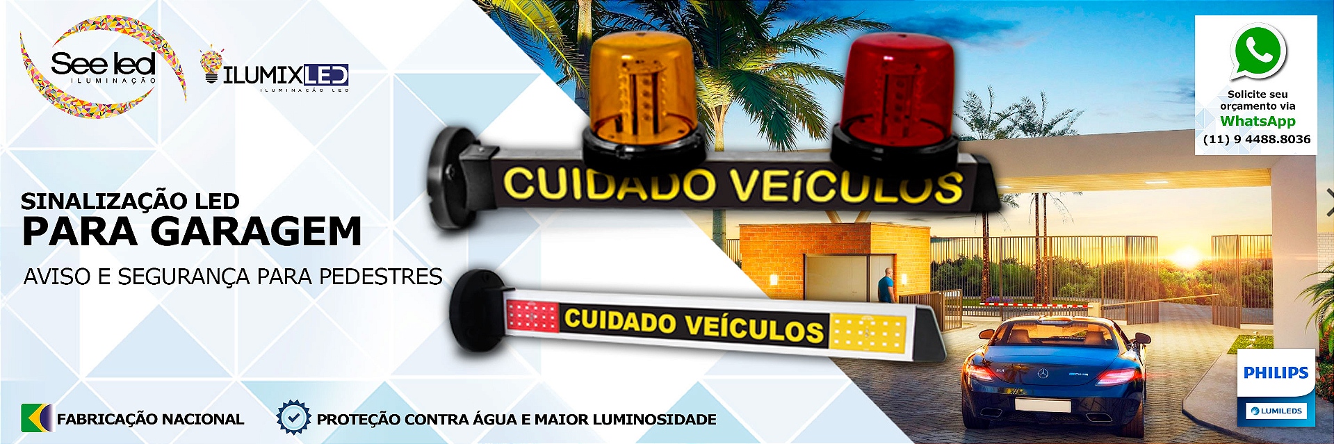 Sinalizador LED para Garagem