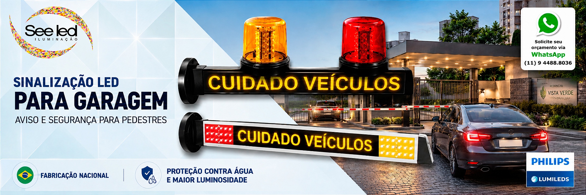 Sinalizador LED para Garagem