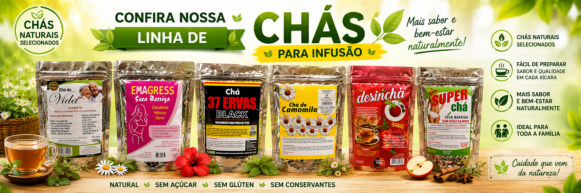Pacotes de Chás