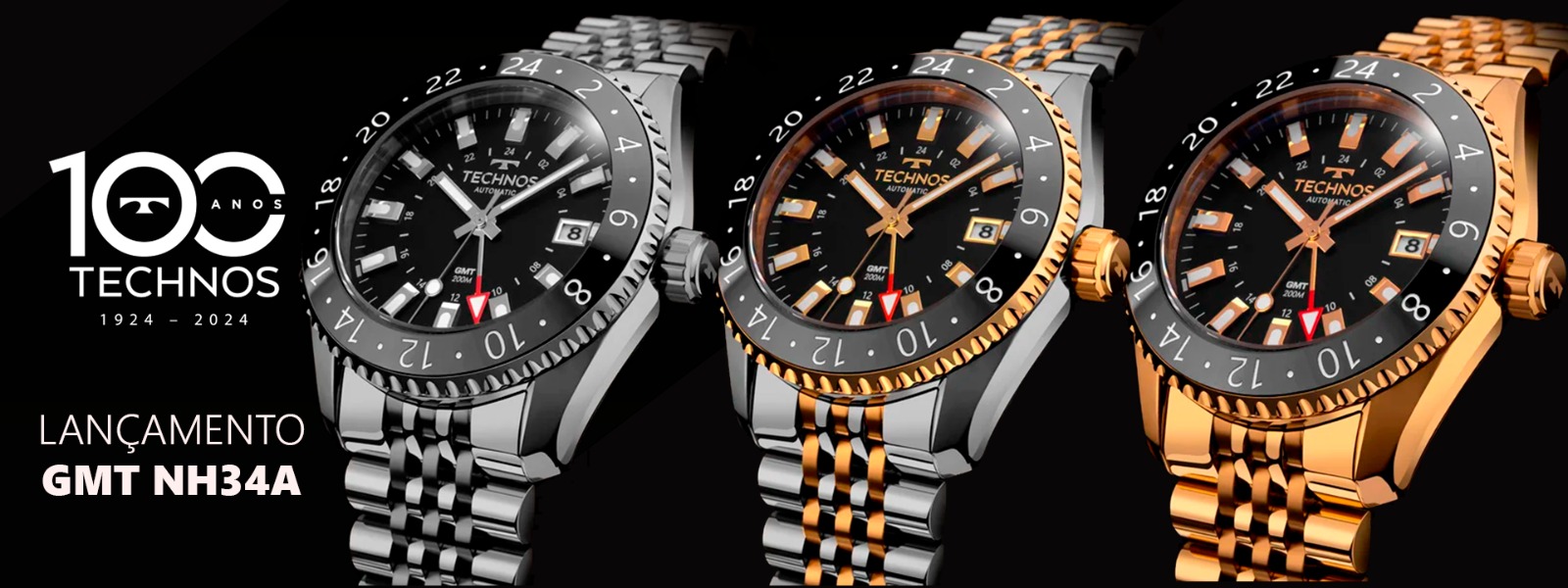 Relogio Technos Masculino GMT
