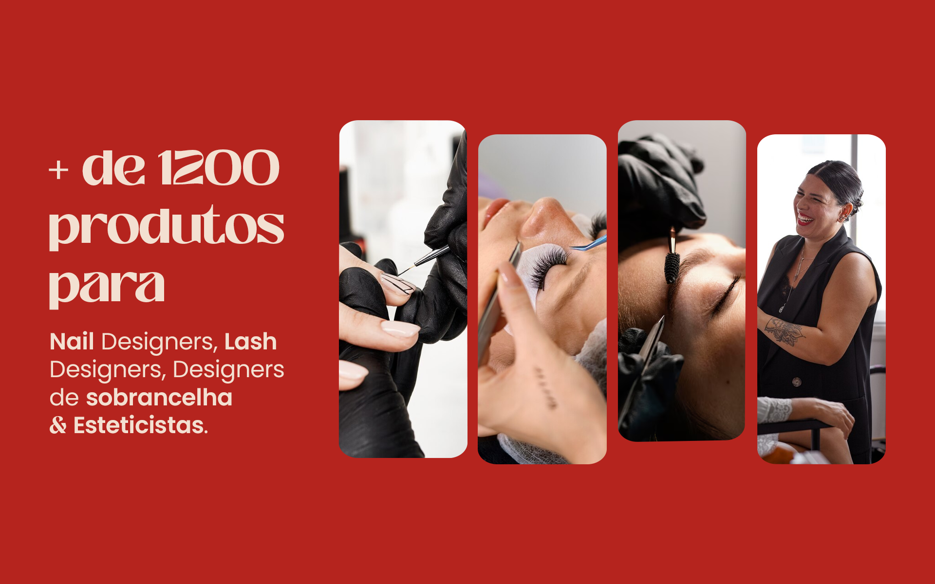 nail designer, lash designer, designer de sobrancelhas e estética
