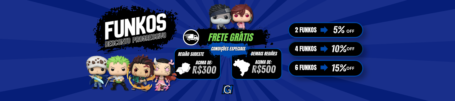 Desconto Progressivo - Funkos