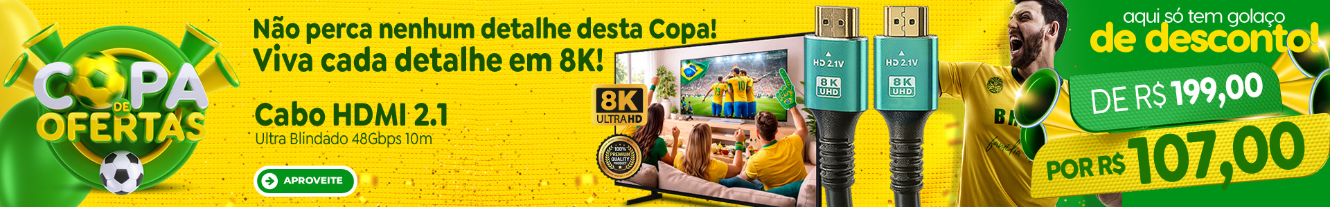 Cabo HDmi 10m 8k