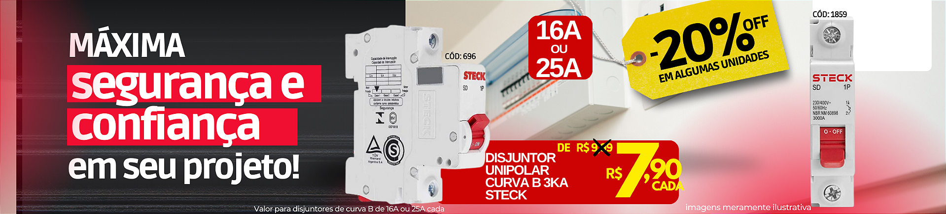 Descontos de disjuntores