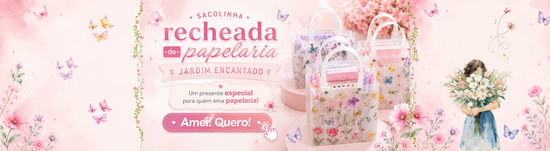 Banner Sacolinha Jardim Encantado