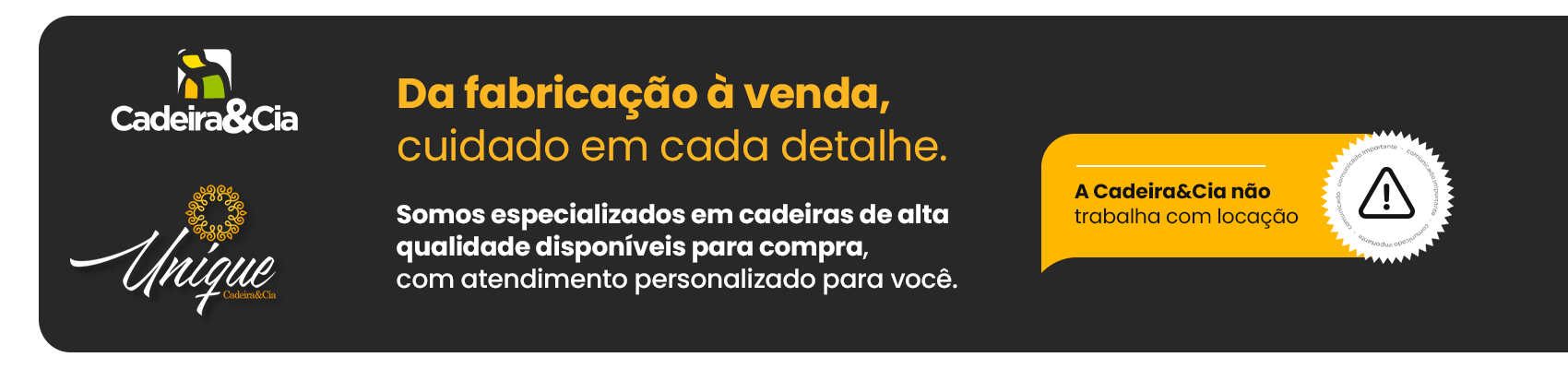 Não fazemos locação