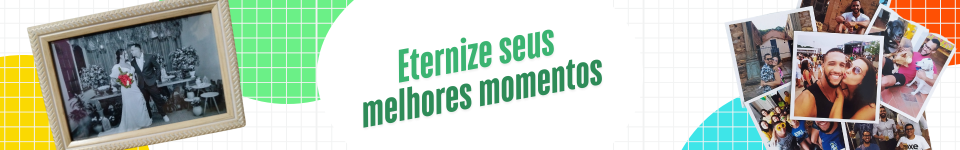 Conte Memórias - Foto ímã e Foto bordada