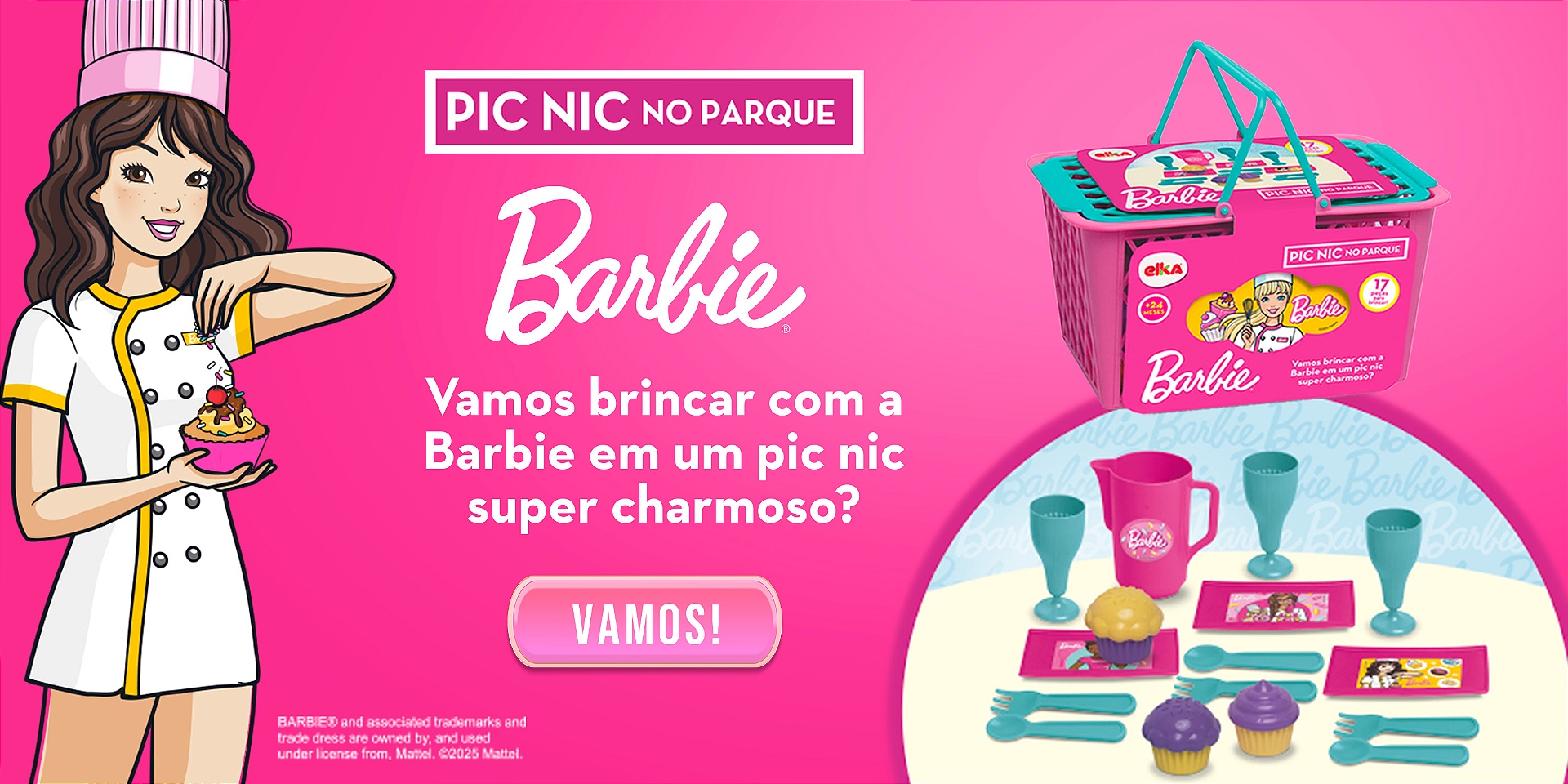 Banner Pic Nic Barbie