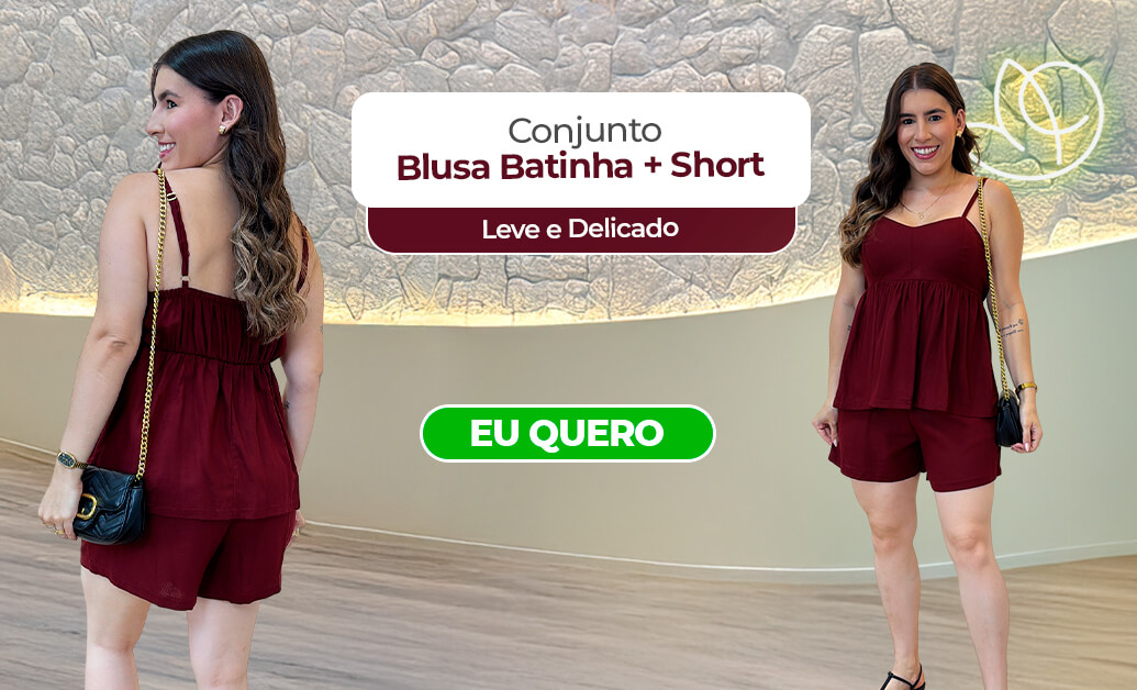 Full Banner Blusa Batinha e Short marrom mobile
